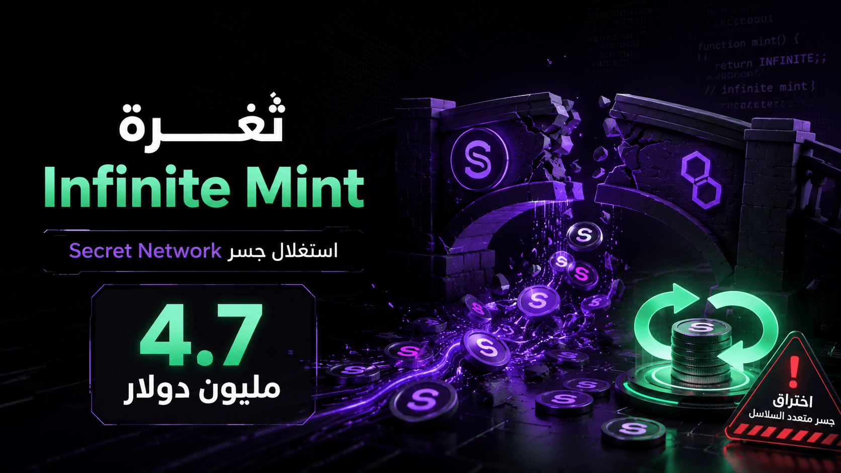 استغلال جسر Secret Network يسحب 4.7 مليون دولار عبر ثغرة "infinite mint"