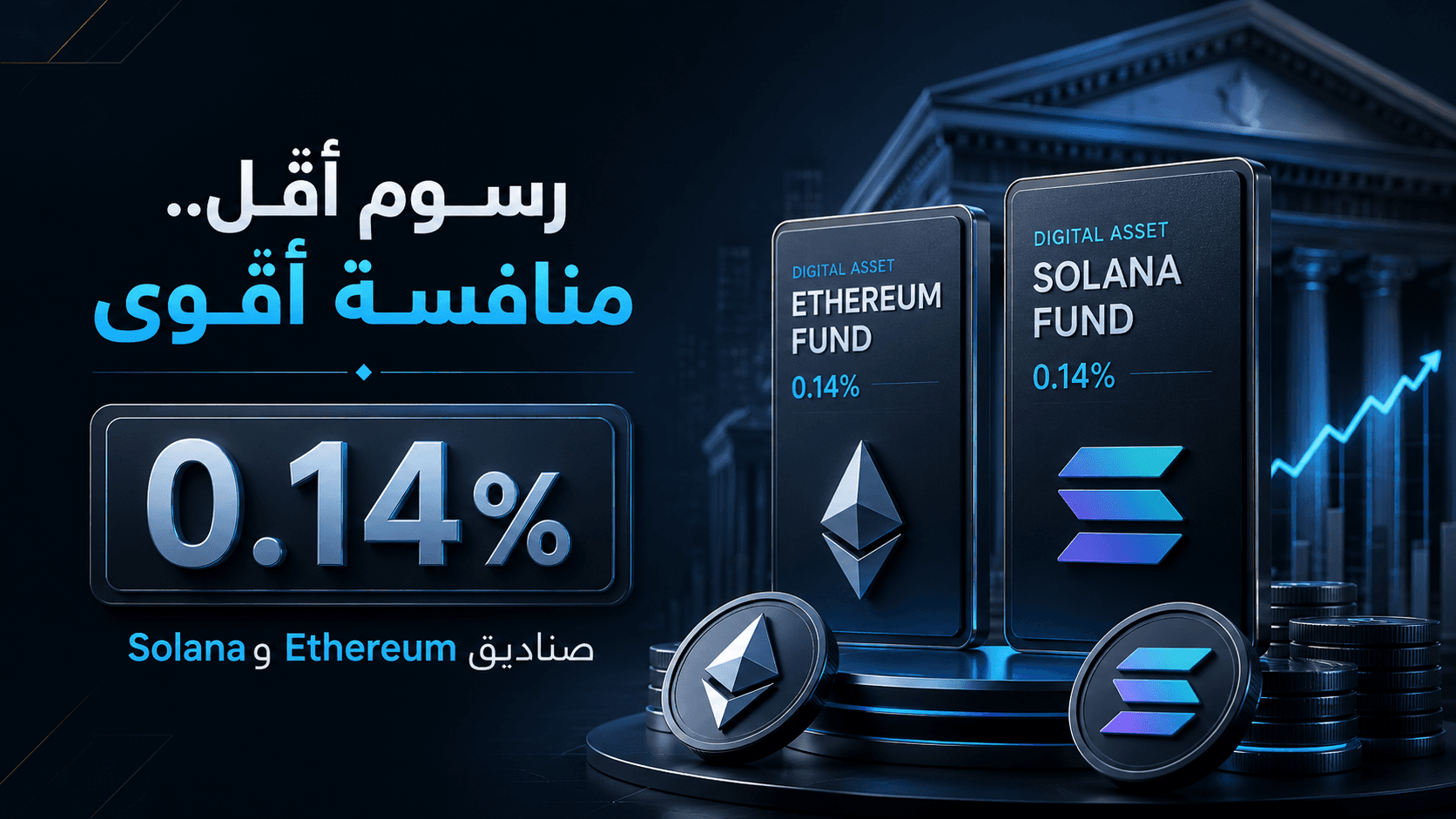 مورغان ستانلي تخفض رسوم صناديق Ethereum وSolana إلى 0.14%