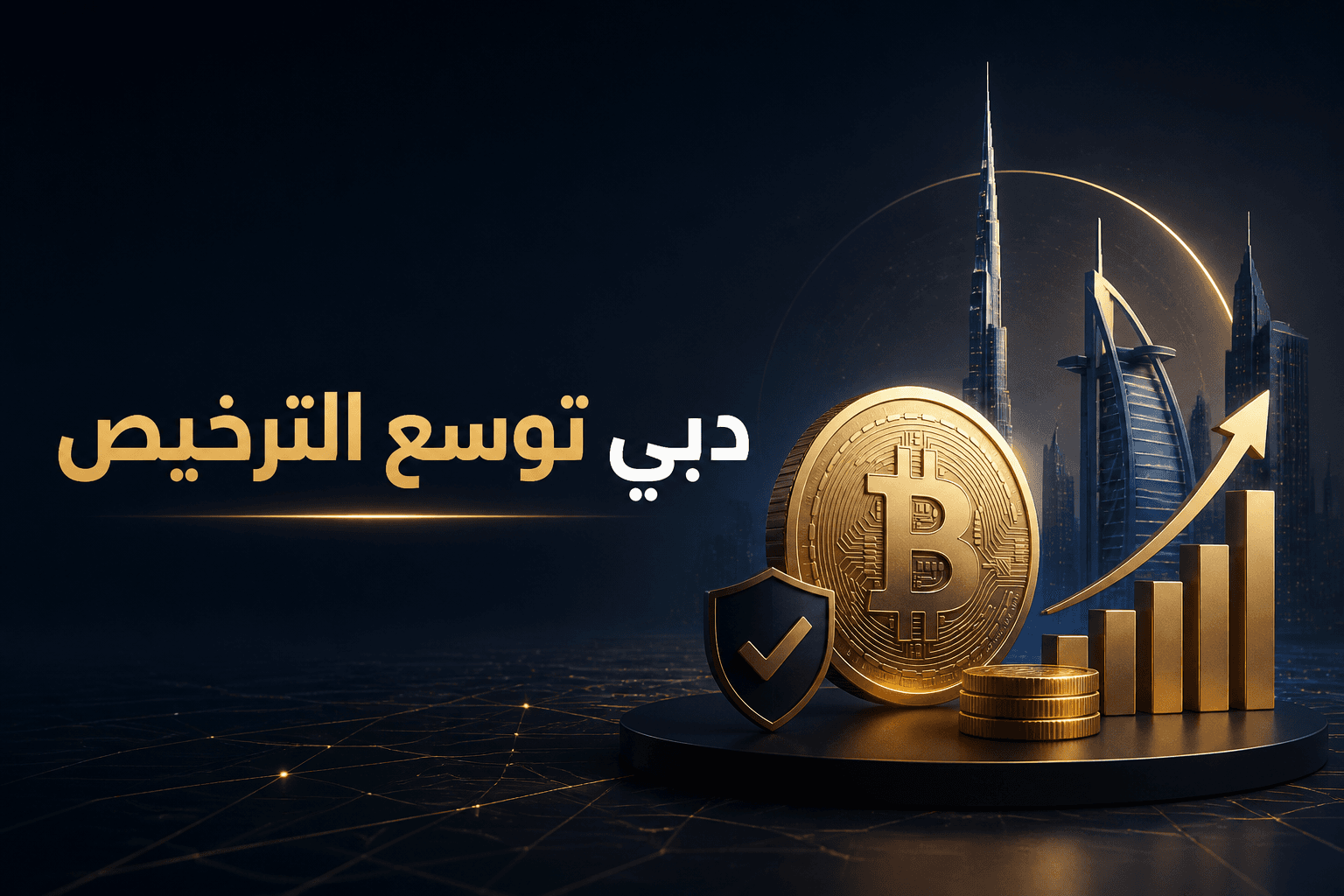 واجهة خبرية عن توسع ترخيص شركات الأصول الرقمية في دبي