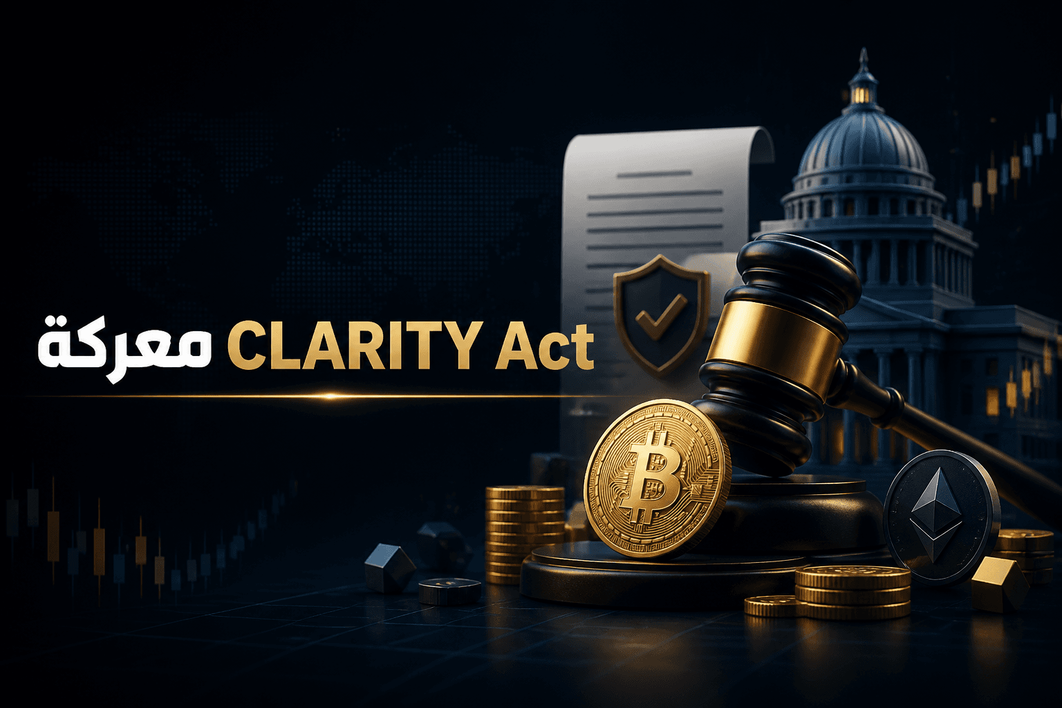 معركة تشريعية حول CLARITY Act وتنظيم سوق العملات المشفرة