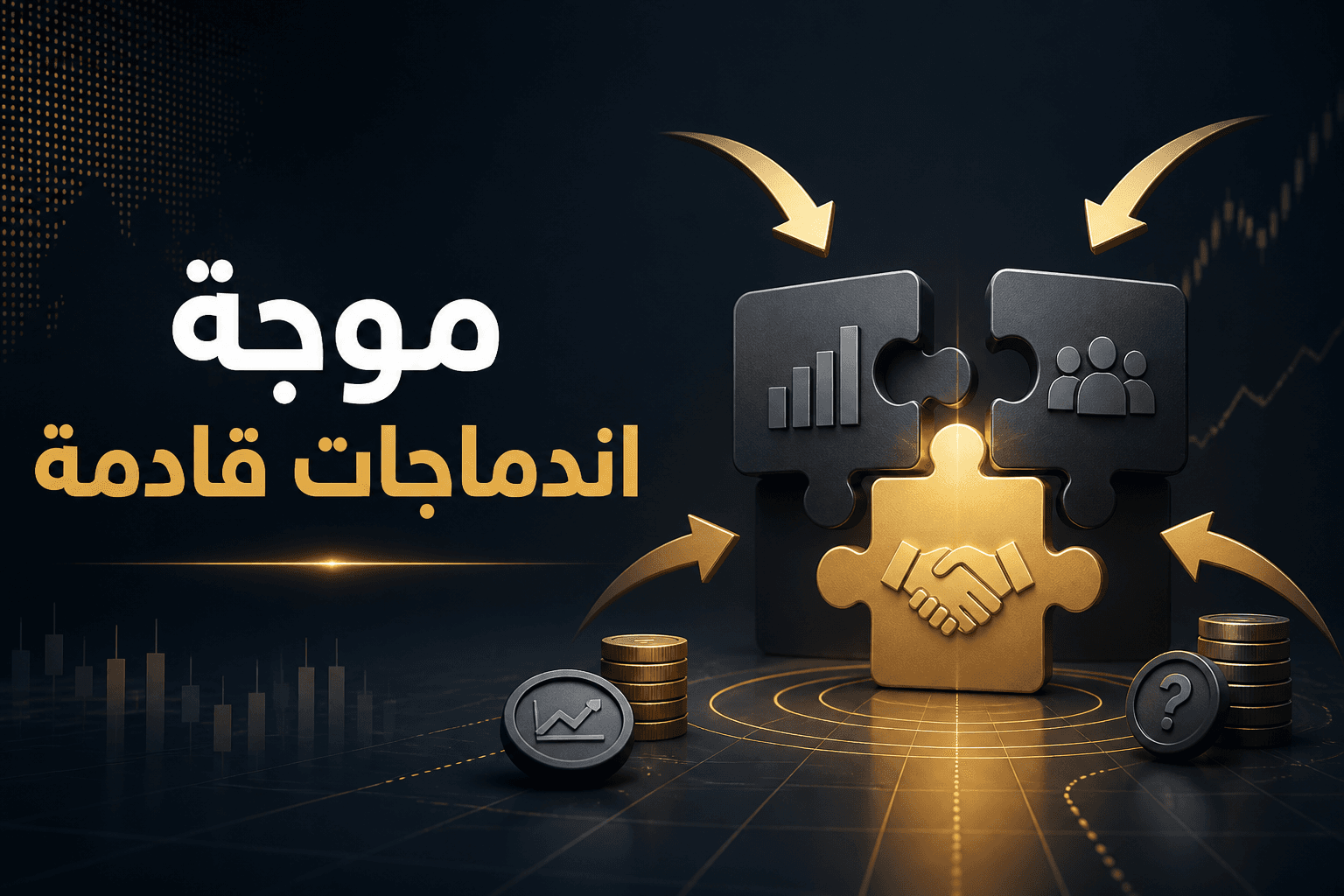 تصور بصري لموجة اندماجات في أسواق التنبؤ