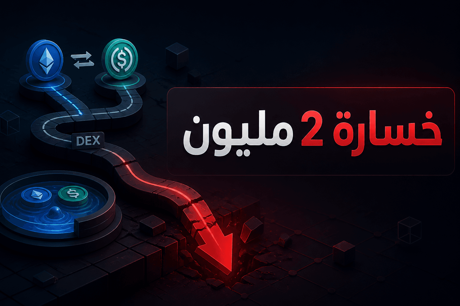 خسارة بسبب backrun تصميم يوضح خسارة متداول بسبب استغلال backrun داخل نفس البلوك