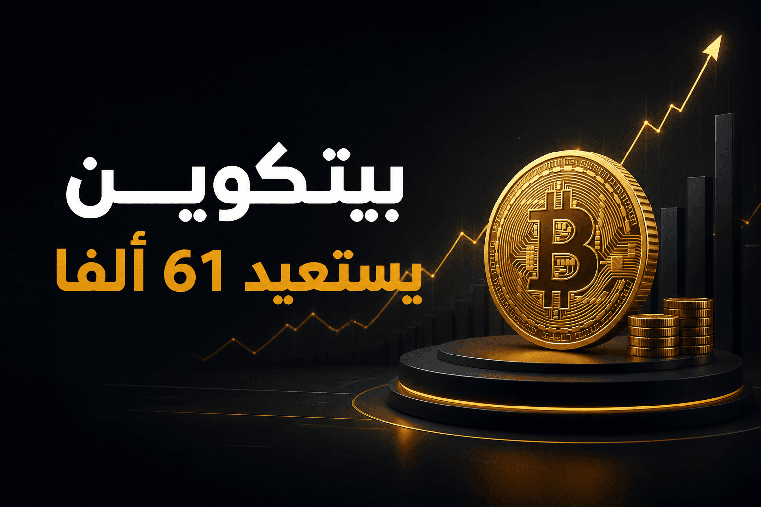 بيتكوين فوق 61 ألف دولار بيتكوين يستعيد 61 ألف دولار بعد بيانات وظائف أمريكية ضعيفة