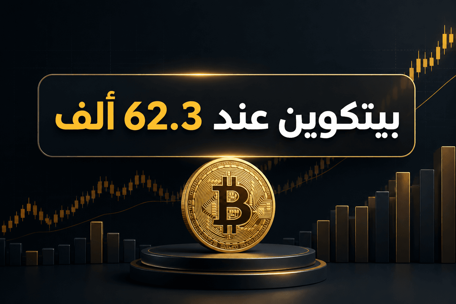 بيتكوين عند 62.3 ألف دولار بيتكوين ترتفع إلى 62.3 ألف دولار مع صعود الأسهم العالمية