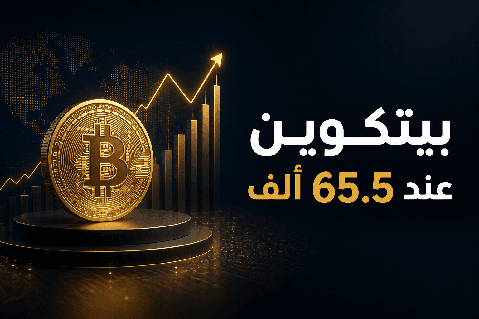 بيتكوين عند أعلى مستوى بيتكوين ترتفع بعد بيانات التضخم الأمريكية وتصل إلى 65.5 ألف دولار